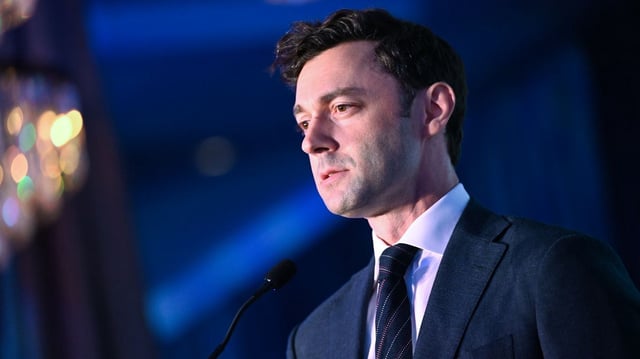 Sen. Jon Ossoff delivers remarks at John and Lillian Miles Lewis Foundation 2025 Good Trouble Gala at Flourish Atlanta on May 29 in Atlanta. Photo by Paras Griffin/Getty Images