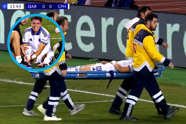 El mexicano Rodrigo Huescas salió del juego al minuto 13 y fue retirado en camilla. (Foto: Capturas de pantalla)