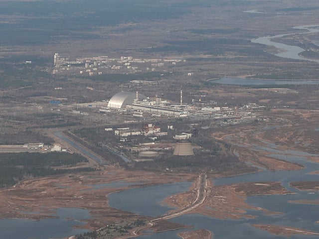 Vista aérea de la planta nuclear de Chernobyl. (Reuters)
