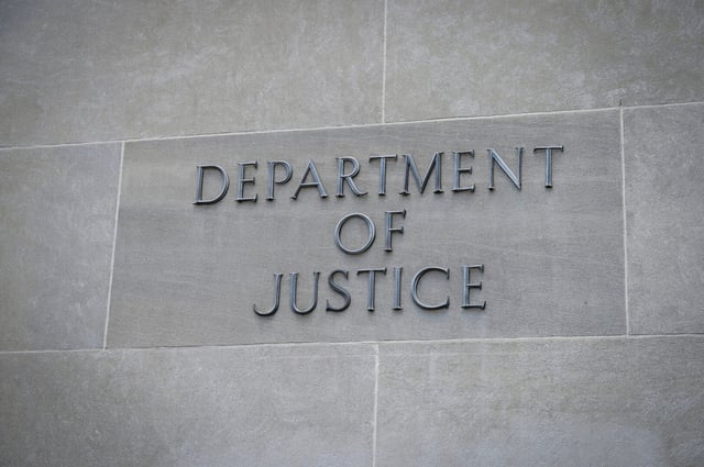 The Department of Justice building.