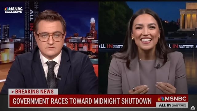 Alexandria Ocasio-Cortez on "All In with Chris Hayes" (MSNBC/YouTube)