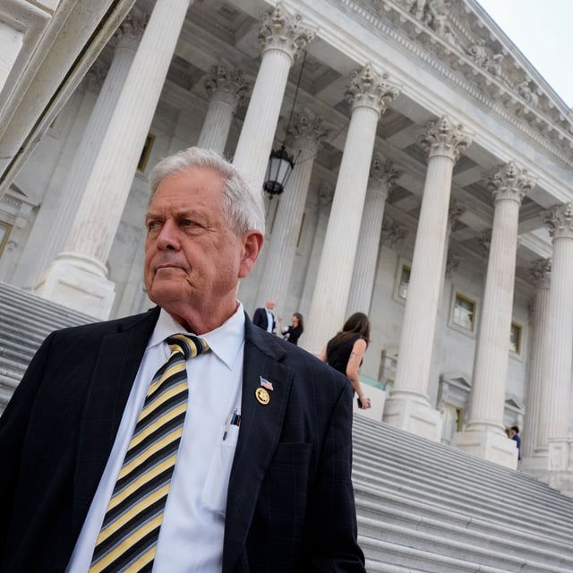 WASHINGTON, DC - JULY 23: Rep. Ralph Norman (R-SC) walks down the steps of the House of Representatives at the U.S. Capitol Building on July 23, 2025 in Washington, DC. The House of Representatives has adjourned early for August recess to avoid putting Republicans in a position where they must vote on Democratic-sponsored motions concerning the Jeffrey Epstein files. (Photo by Andrew Harnik/Getty Images)