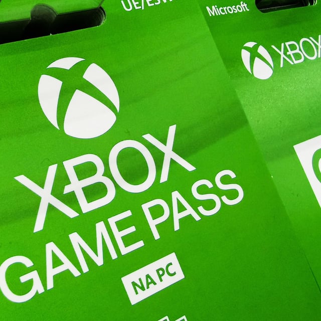 Xbox game pass gift cards are seen in a store in Krakow, Poland.