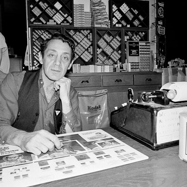 FILE - Harvey Milk, a gay political leader in San Francisco, is seen pictured in his camera store on Castro Street, June 28, 1977, in San Francisco. (AP Photo/File)