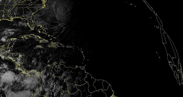 This Wednesday, Oct. 1, visible satellite image shows the latest tropical activity in the Atlantic, Caribbean and Gulf. (NOAA/courtesy)