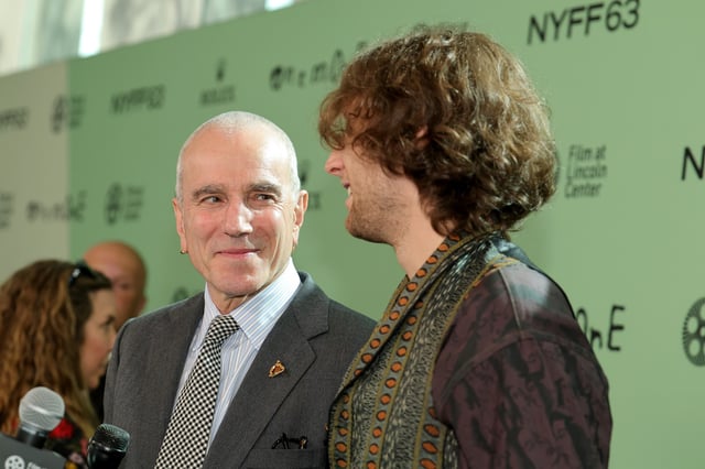 Daniel Day-Lewis, left, and son Ronan Day-Lewis at the New York Film Festival premiere of "Anemone" on Sept. 28.