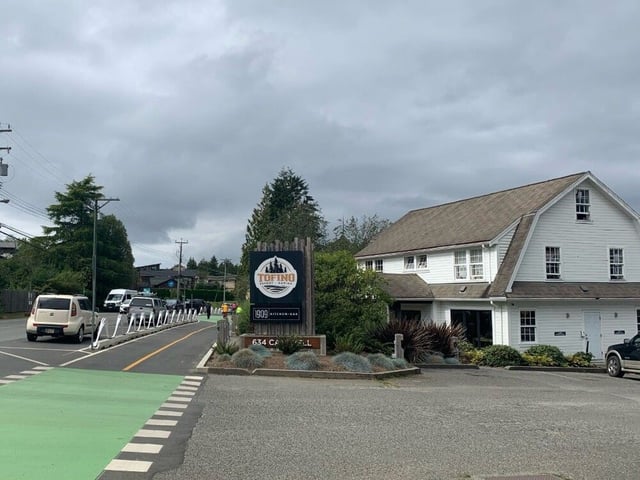 The outside of the Tofino Resort and Marina