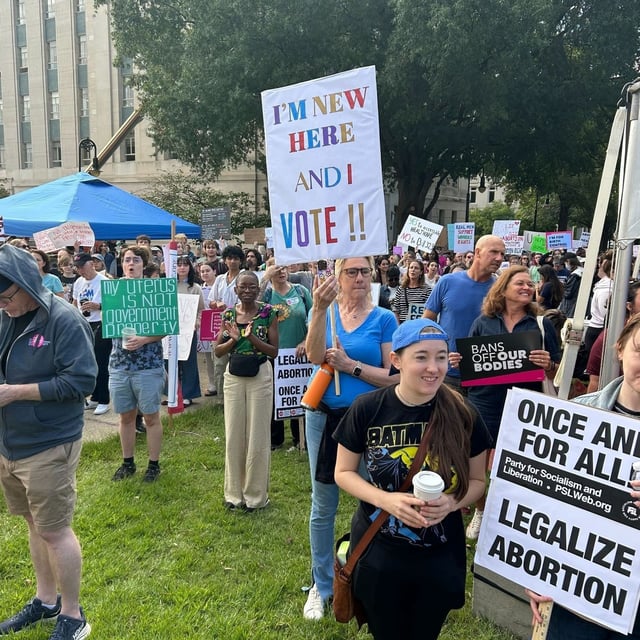 Hundreds gathered to protest or testify for a Senate Bill that creates new definitions for human life. Oct. 1, 2025. (WCIV)