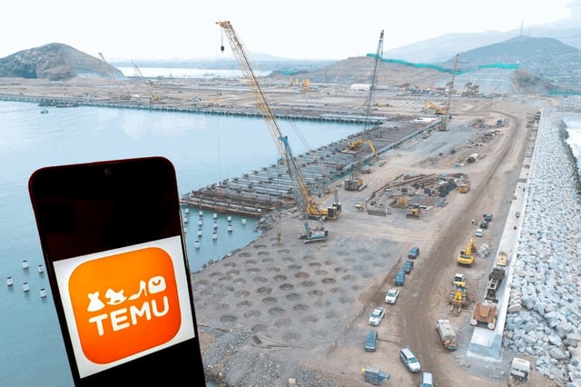 El gigante del e-commerce Temu estaría interesado en Chancay. ¿A qué responde esta intención y cuál es su estado? Foto: Composición.