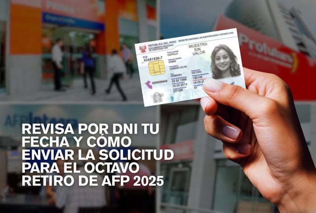Conoce más sobre el octavo retiro AFP 2025. Revisa con tu DNI la fecha asignada y aprende cómo enviar tu solicitud de manera rápida y sencilla en línea. | Crédito: Andina / Composición Mag