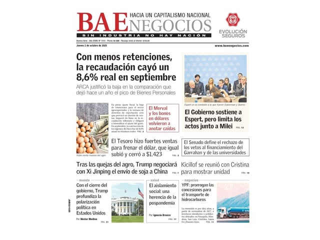 La tapa de BAE Negocios