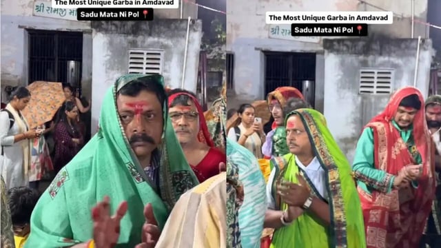 Men Wear Sarees To Perform Garba In Ahmedabad—All Because Of A 200-Year-Old Curse