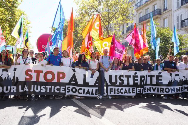 Les syndicats lors des mobilisations du jeudi 18 septembre.