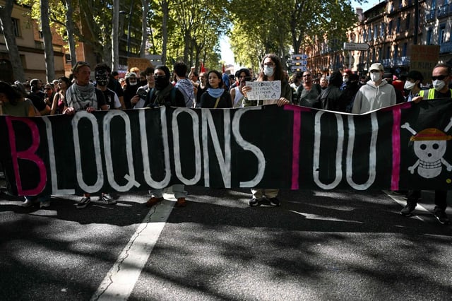 Lors de la manifestation du 18 septembre à Toulouse.