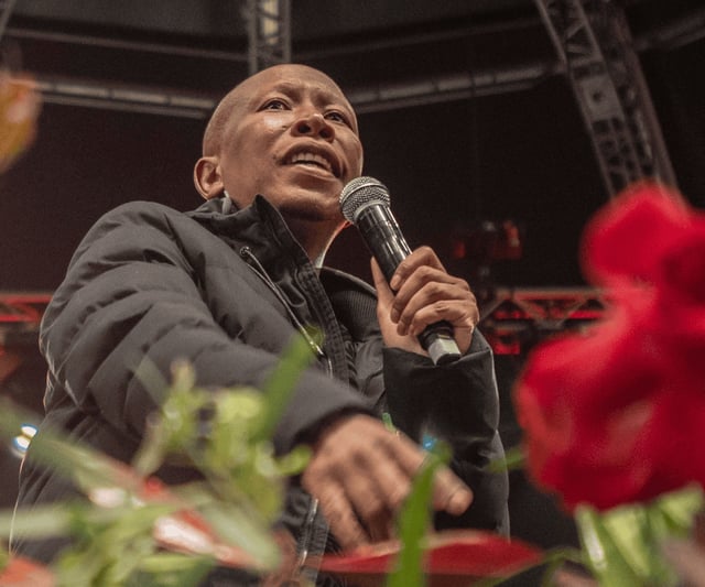 EFF leader Julius Malema at the Economic Freedom Fighters (EFF) 12th Anniversary Rally at Khayelitsha Rugby Stadium on July 26, 2025 in Cape Town. Picture: Gallo Images/Brenton Geach