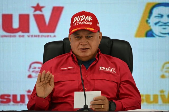 Le ministre de l'Intérieur vénézuélien Diosdado Cabello, le 29 septembre 2025, à Caracas, au Vénézuela