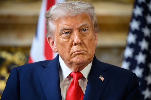 File photo dated 18-09-2025 of US President Donald Trump. Moving matches away from 2026 World Cup host cities would be a decision for FIFA, not Donald Trump, the organisation's vice-president Victor Montagliani has said. Issue date: Wednesday 1st October, 2025. 81832816 (Press Association via AP Images)