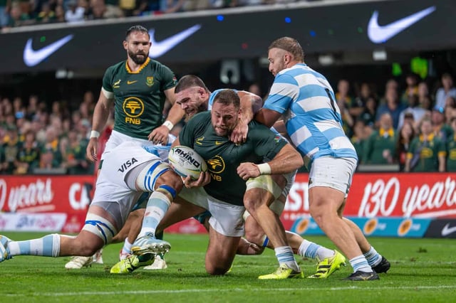 Springbok prop Thomas du Toit in action in their Rugby Championship match against Argentina in Durban over the past weekend. Picture: Anton Geyser/Gallo Images