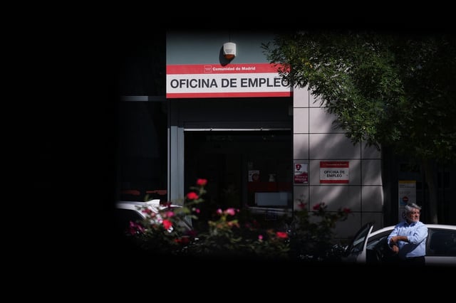 Fachada de una oficina del SEPE, en Madrid.