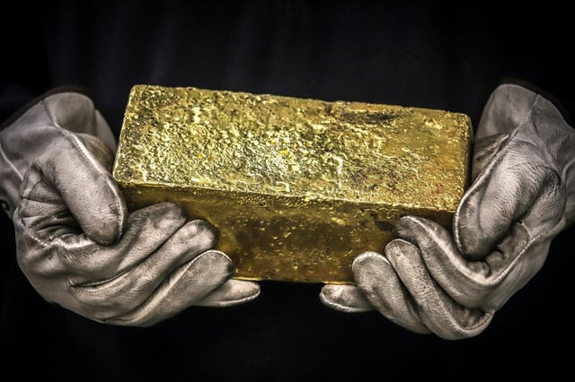 This 20kg gold brick has soared in price over the past year.