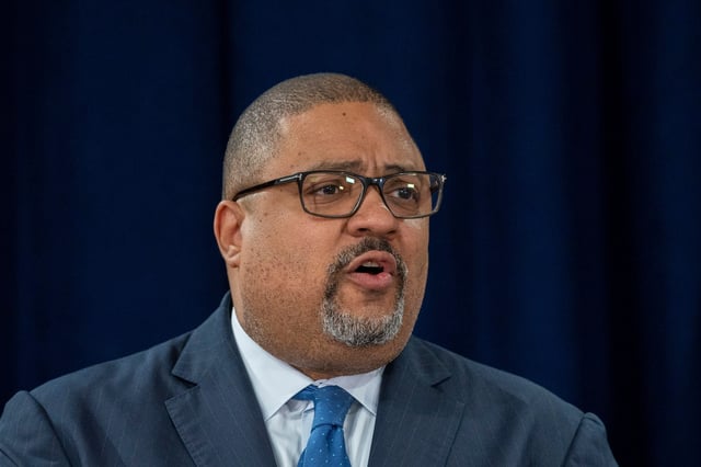 Manhattan District Attorney Alvin L. Bragg Jr. during a press conference on April 4, 2023, in New York City.