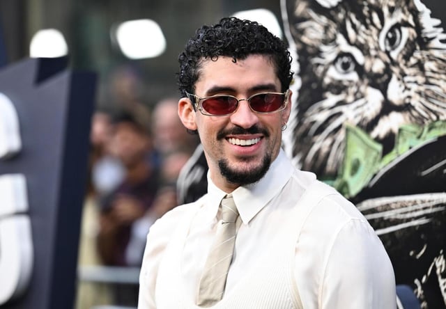 FILE – Benito Antonio Martinez Ocasio (aka Bad Bunny) attends the premiere of “Caught Stealing” at Regal Union Square on Tuesday, Aug. 26, 2025, in New York. (Photo by Evan Agostini/Invision/AP, File)