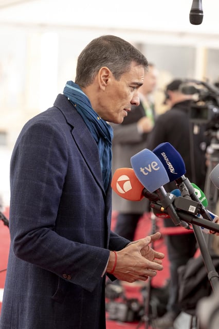 El presidente del Gobierno, Pedro Sánchez, a su llegada a la Reunión informal de Jefes de Estado y de Gobierno de la Unión Europea, en Copenhague (Dinamarca).