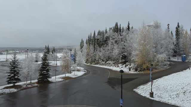 Snowfall in Alaska on September 29, 2025. Credit: NWS Fairbanks