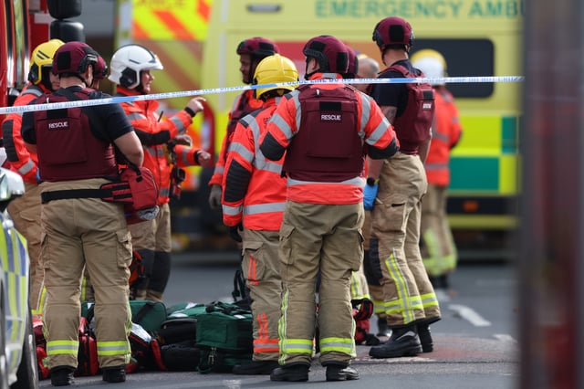 Emergency services at the scene