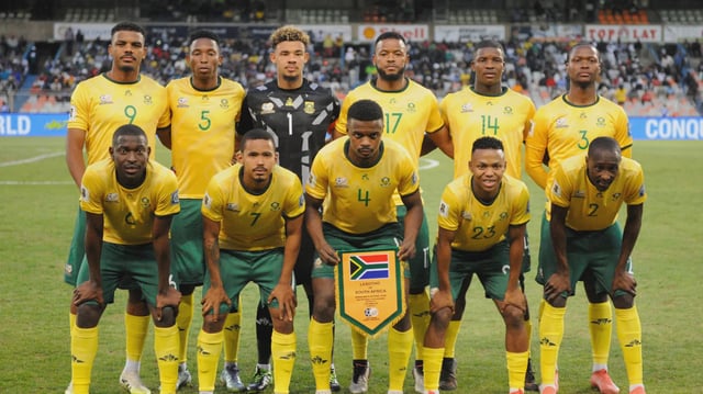 Bafana Bafana team vs Nigeria in the 2026 FIFA World Cup qualifiers at the Toyota Stadium in Bloemfontein on 9 September 2025. Image: @safa.net