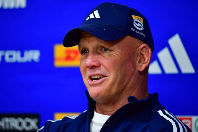 CAPE TOWN, SOUTH AFRICA - OCTOBER 02: John Dobson (Head Coach) during the DHL Stormers training session and press conference at DHL Stadium on October 02, 2025 in Cape Town, South Africa. (Photo by Grant Pitcher/Gallo Images)