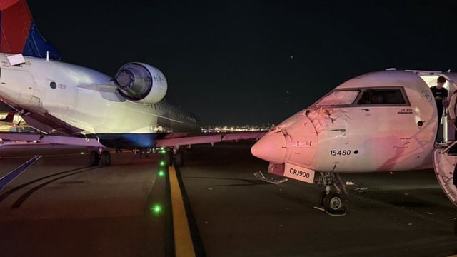 Dos aviones chocaron en el aeropuerto de La Guardia en New York