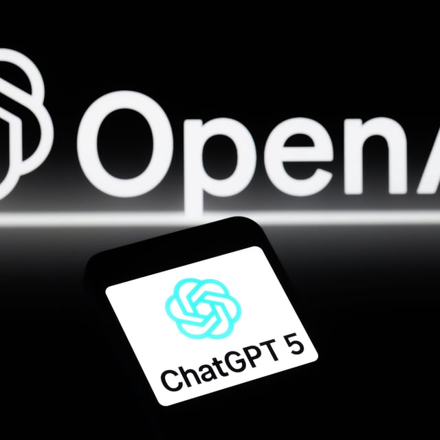 The ChatGPT 5 logo is displayed on a mobile phone. OpenAI announces GPT-5, its latest and most advanced AI model, in Brussels, Belgium, on August 7, 2025. (Photo by Jonathan Raa/NurPhoto via Getty Images)