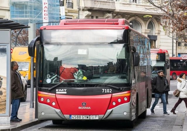 Imagen de archivo de un autobús de la EMT Valencia