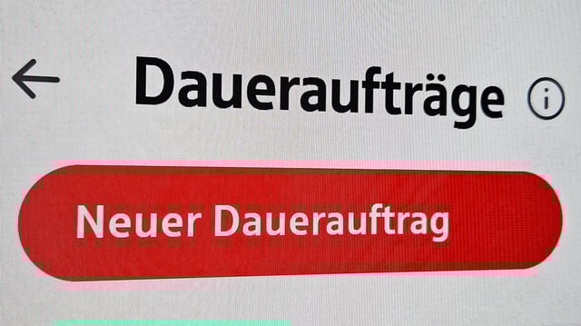 Die IBAN-Prüfung findet auf bereits bestehende Daueraufträge keine Anwendung.