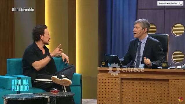 Nico Vázquez participó como invitado en Otro día perdido, el programa que Mario Pergolini conduce por eltrece