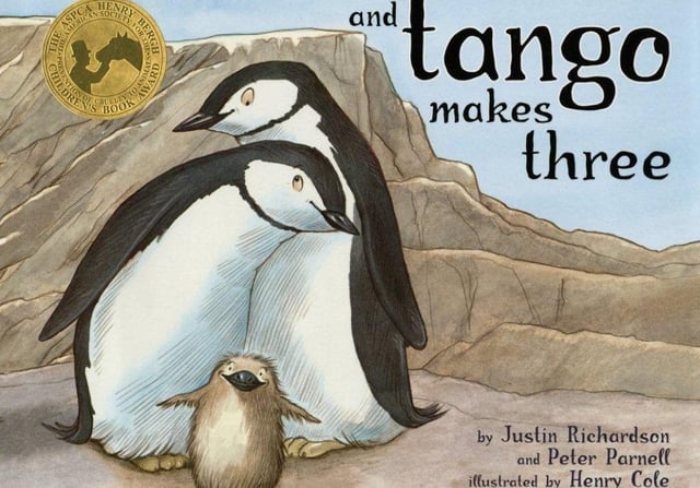 The cover of authors Justin Richardson and Peter Parnell's book, "And Tango Makes Three." (AP Photo/Simon & Schuster)