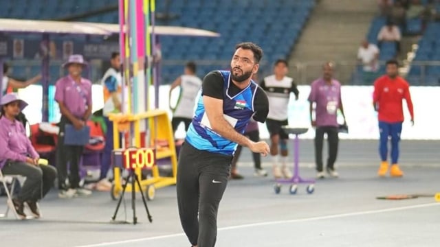 Rinku in action during New Delhi 2025 World Para Athletics Championships