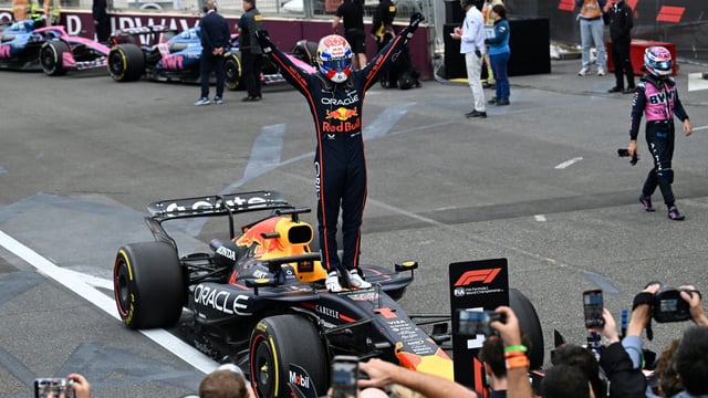 Zuletzt wieder in Jubelpose: Max Verstappen