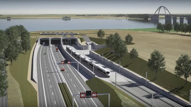 Blick in die Zukunft: So soll das Portal des Fehmarnsundtunnels auf Ostholsteins Festland einmal aussehen.