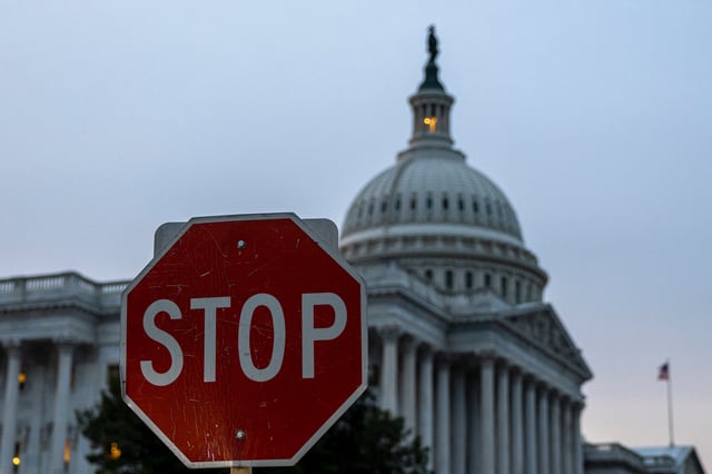 A view of the U.S. Capitol on September 30, 2025, in Washington, DC.