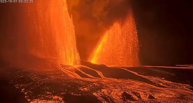 Volcano Spews Lava as High as a Skyscraper During 6-Hour Eruption