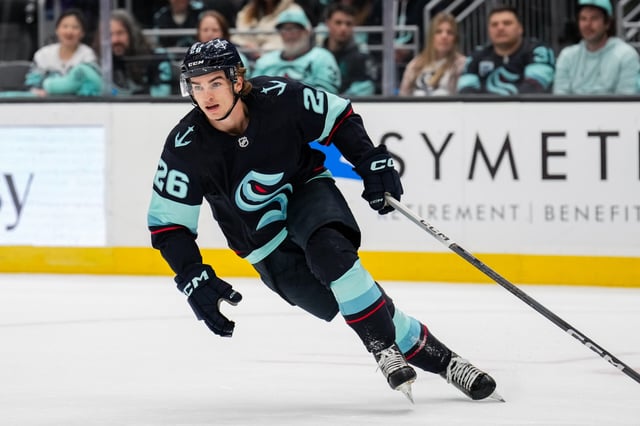Ryan Winterton, Seattle Kraken (Photo by Christopher Mast/NHLI via Getty Images)