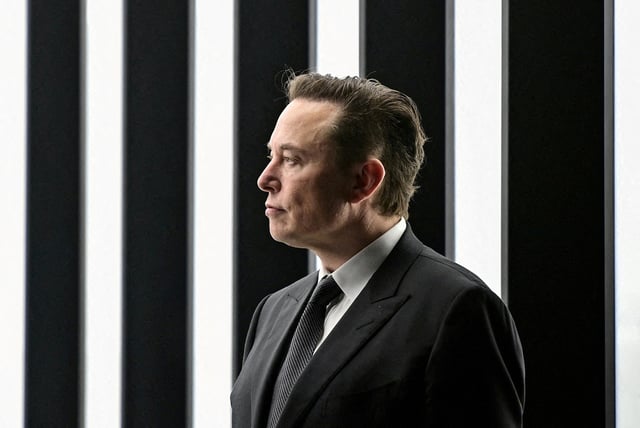 Elon Musk attends the opening ceremony of the new Tesla Gigafactory for electric cars in Gruenheide, Germany, March 22, 2022. Patrick Pleul/Pool via REUTERS/File Photo/File Photo
