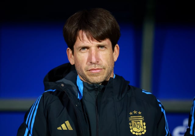 Diego Placente y la satisfacción por la victoria argentina (AFA)
