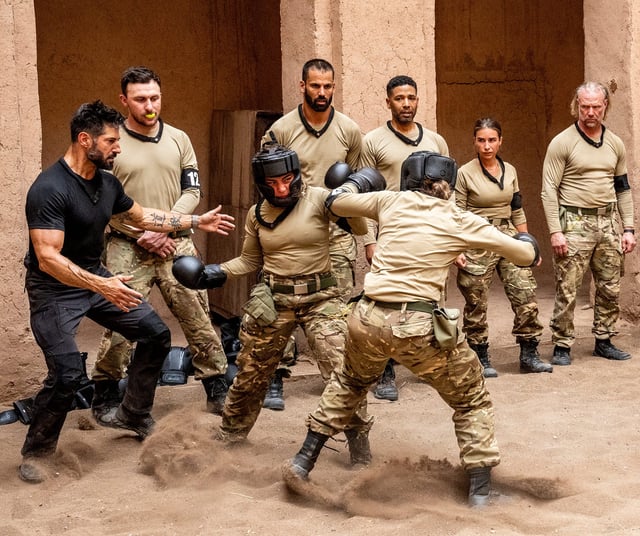 Rodolfo Reyes with recruits in the "Survival" episode of "Special Forces: World's Toughest Test" airing Thursday, Oct. 2 on FOX.