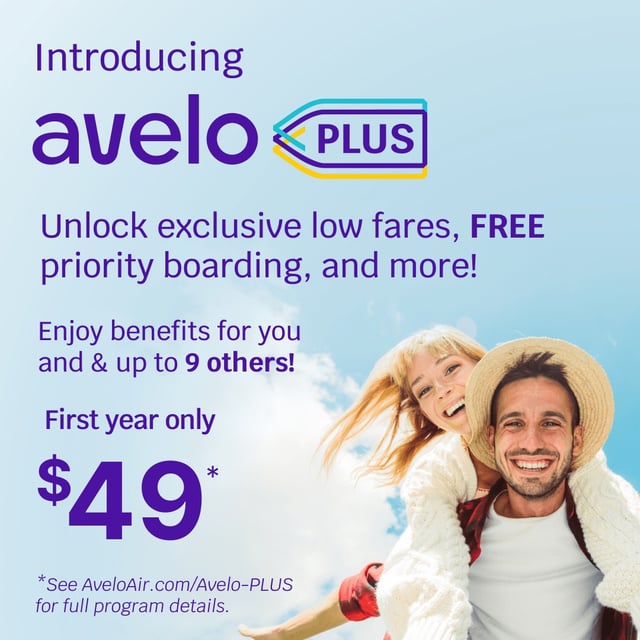 Avelo Airlines has announced a new membership program: Avelo PLUS. (Courtesy: Avelo Airlines)