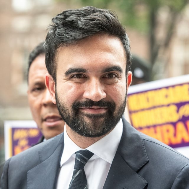 New York City mayoral candidate Zohran Mamdani holds a campaign event with the health care workers' union on September 24, 2025, outside of St. Barnabas Hospital in the Bronx borough of New York City. (Photo by Stephanie Keith/Getty Images)