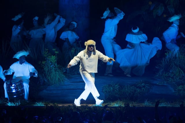 Bad Bunny lors d'un concert à San Juan, Porto Rico, le 11 juillet 2025