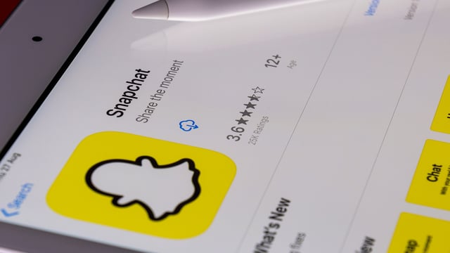 The Snapchat iOS app on the Apple App store.